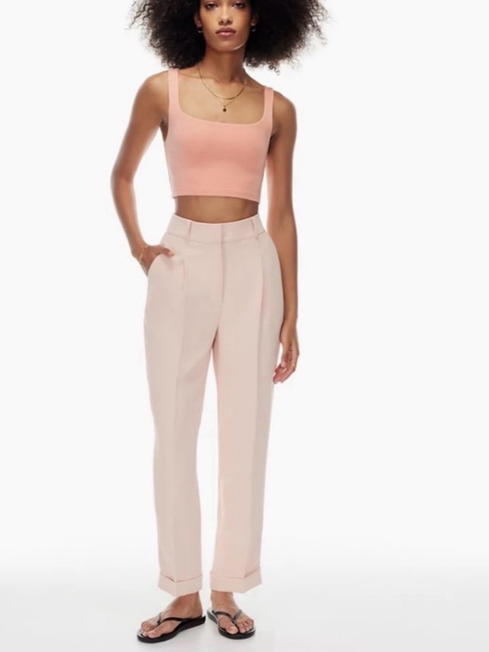 Aritzia Wilfred Like New Dashwood Pant Coral Blush Japanese Crepe Size 14